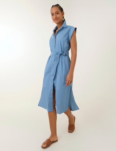 Vestido Poplin - Azul C.