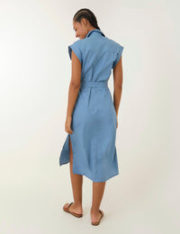Vestido Poplin - Azul C.