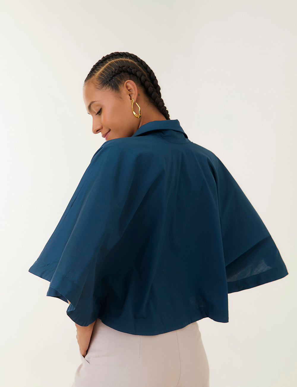 Blusa Capa - Azul