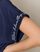 Blusa "Solo sonríe" - Azul