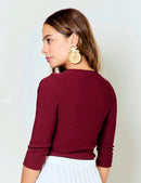 Blusa Rib - Berenjena