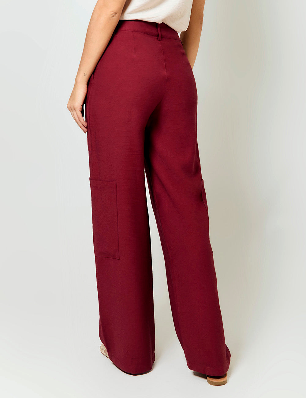 Pantalón Cargo - Vinotinto