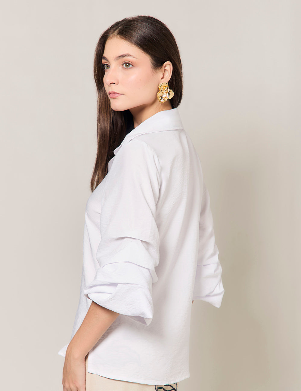 Blusa Drapé - Blanco