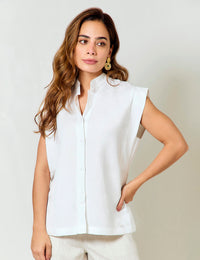 Blusa Lino Puro - Blanco