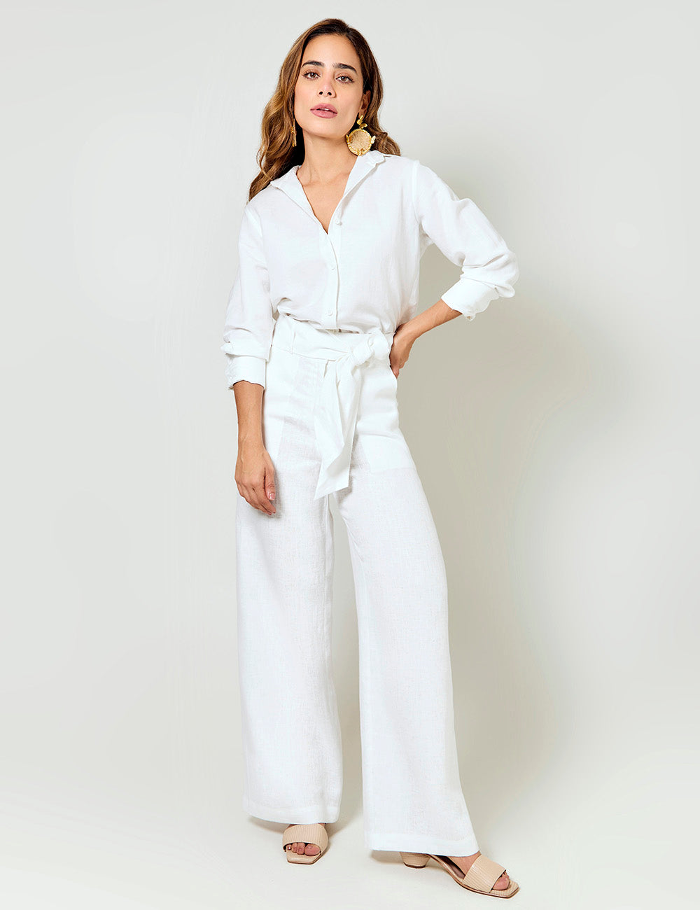 Pantalón Lino Puro - Blanco