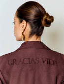 Blusa "Gracias Vida" - Café