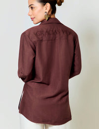 Blusa "Gracias Vida" - Café