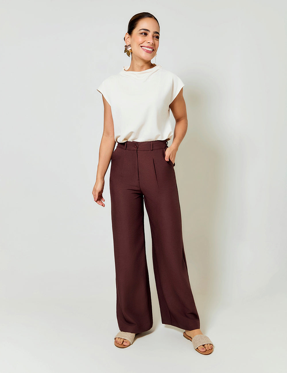 Pantalón Merlot - Café