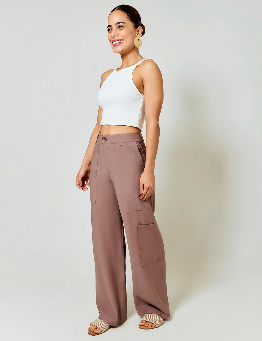 Pantalón Cargo - Café