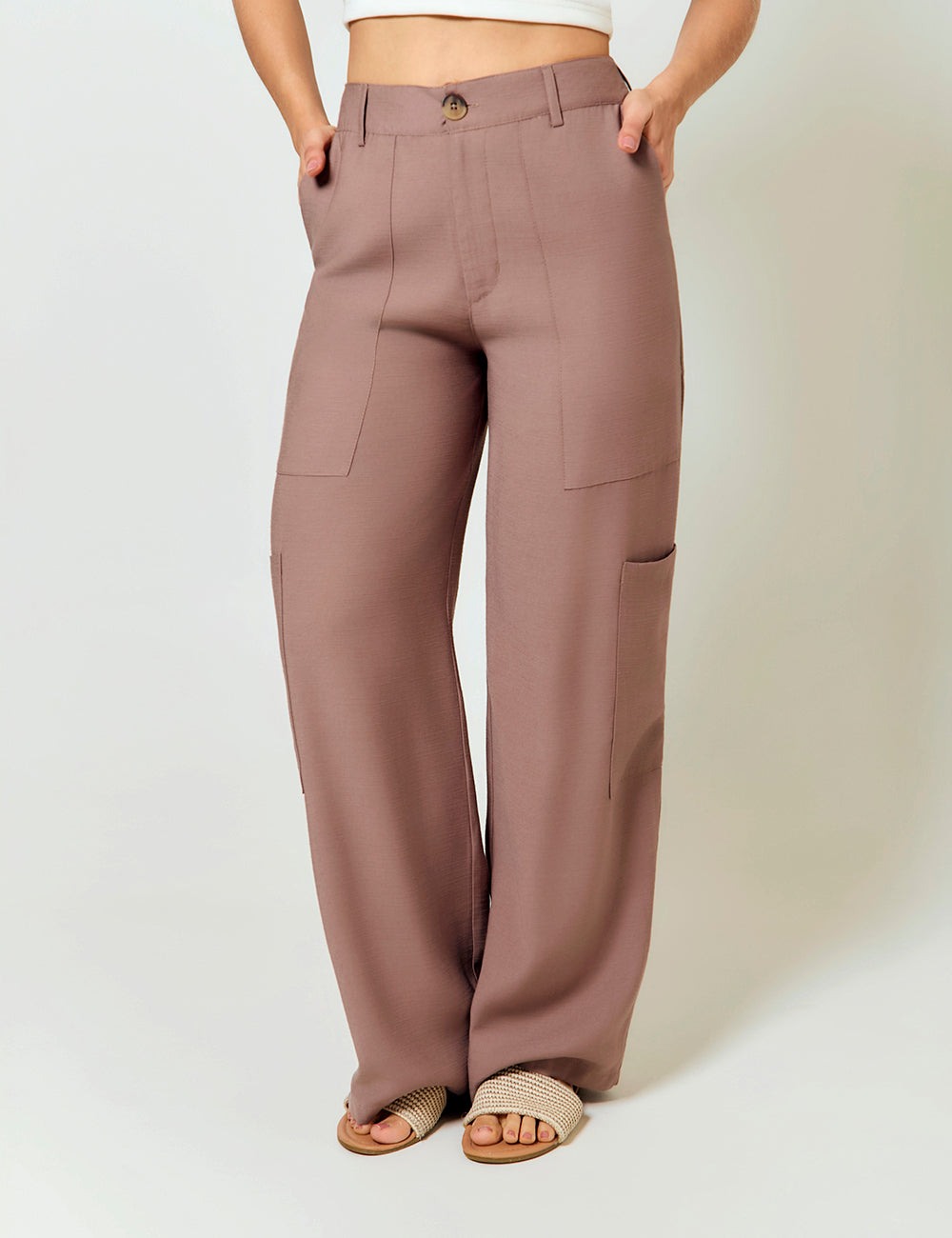 Pantalón Cargo - Café