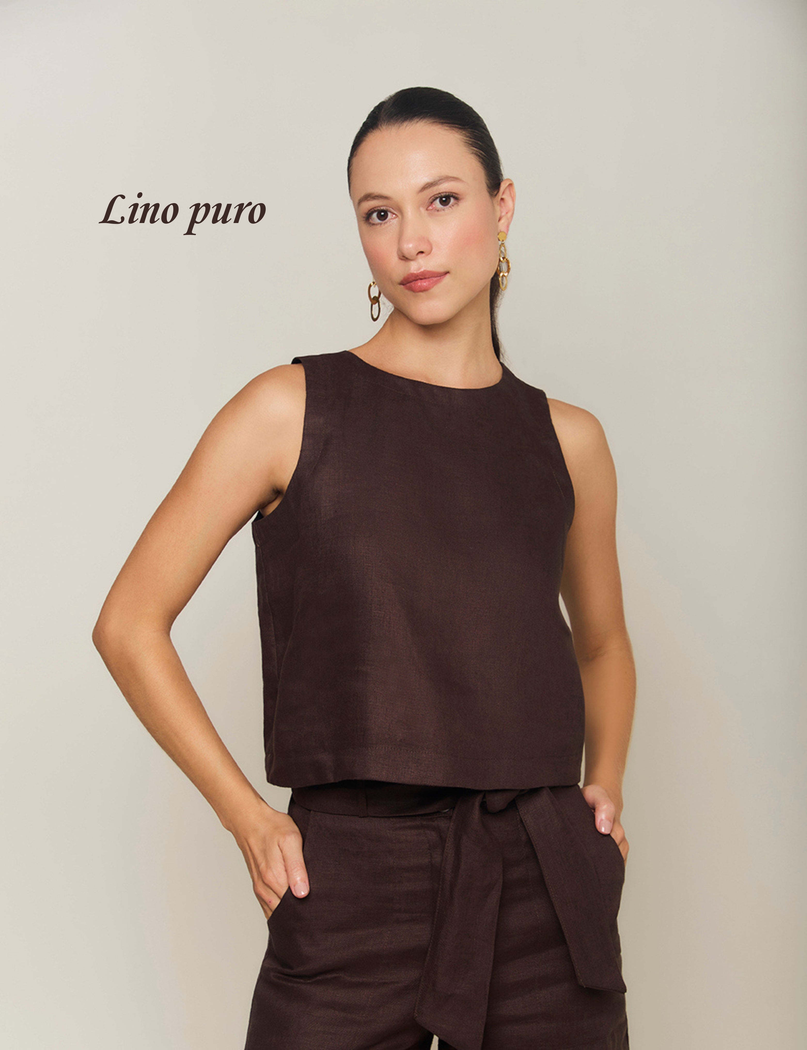 Básica Lino Puro - Café