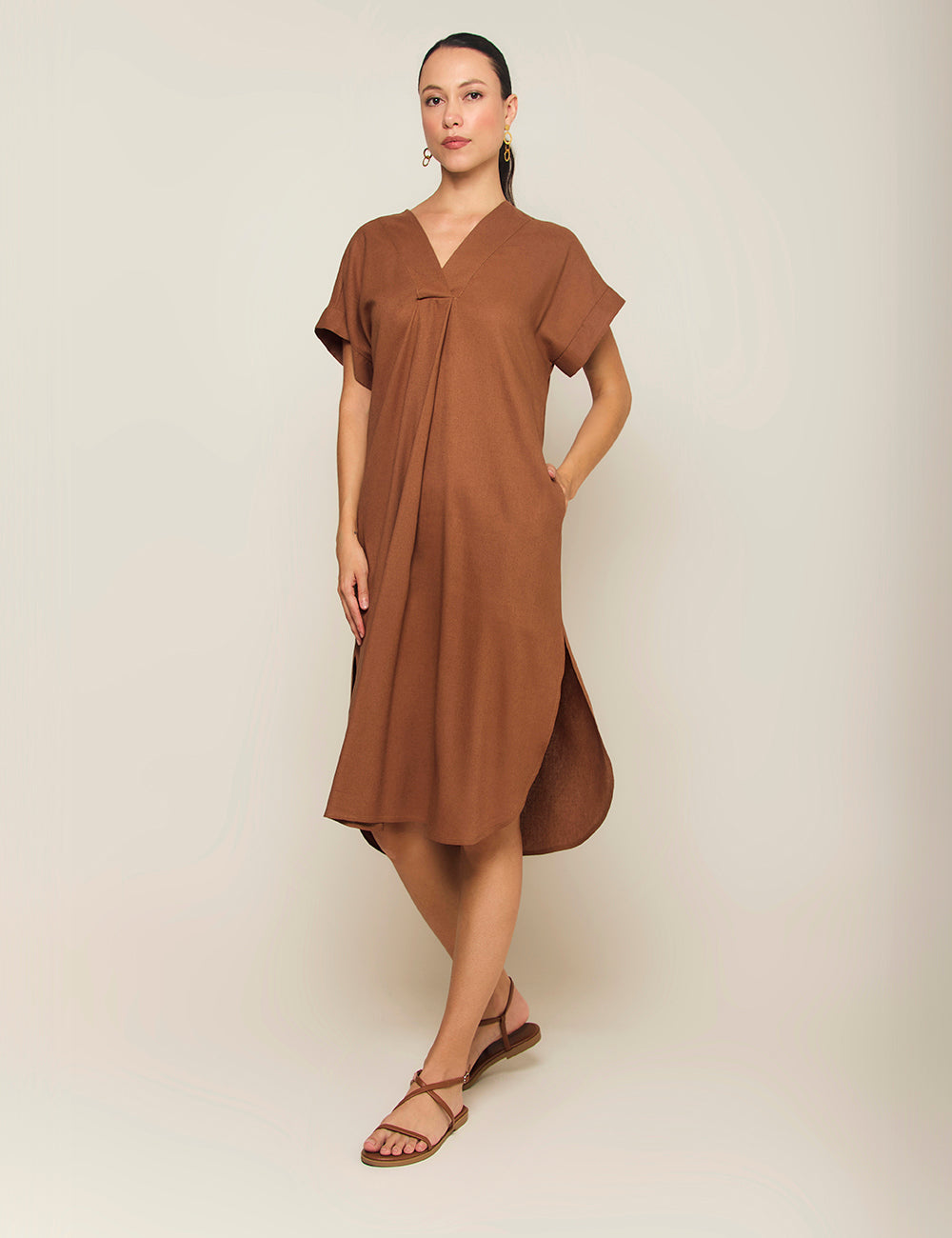 Vestido Luminosa - Café