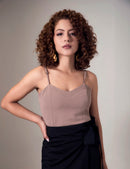 Croptop Esencial - Camel