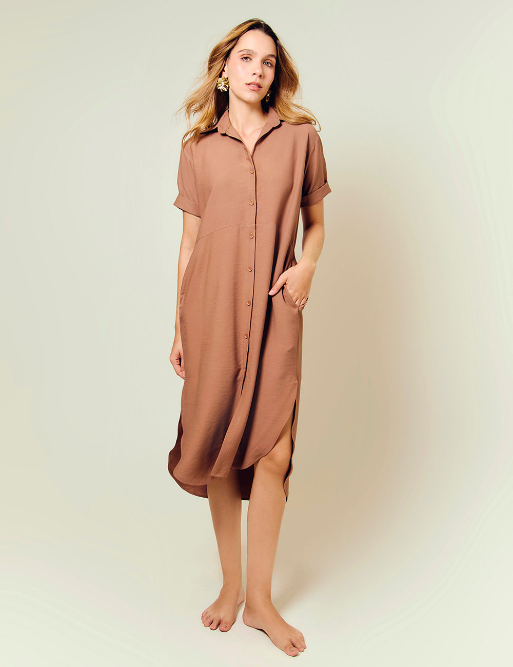 Vestido Unión - Camel
