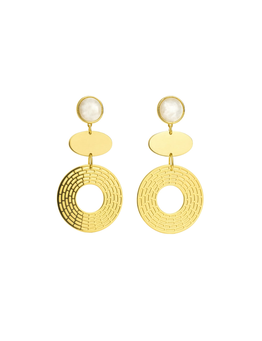 Aretes Ivory - Dorado