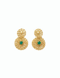 Aretes Emerald - Dorado