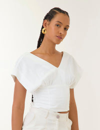 Blusa Lino - Marfil