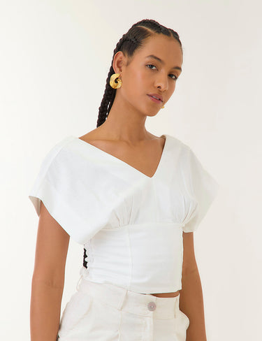 Blusa Lino - Marfil