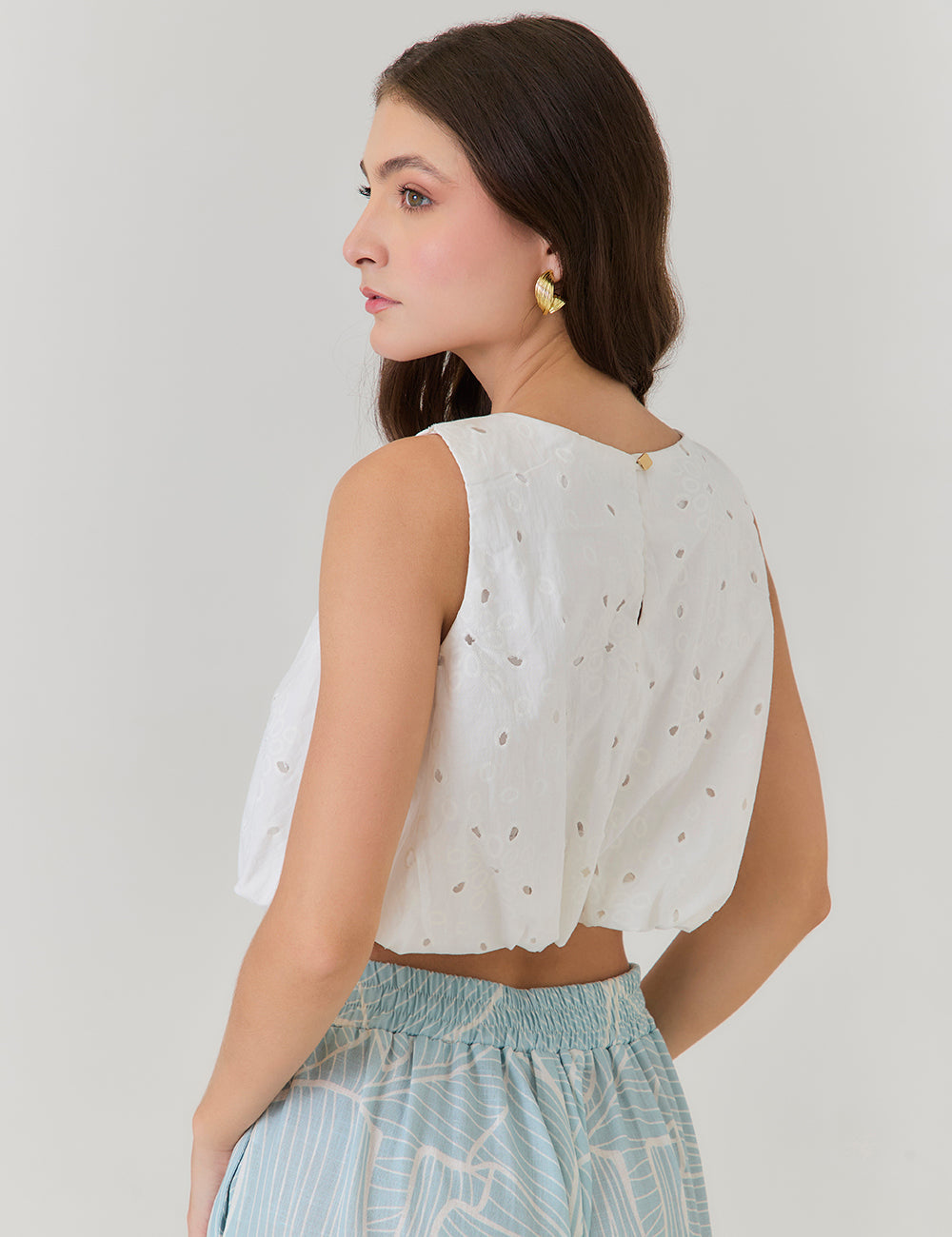 Blusa Leaf - Marfil