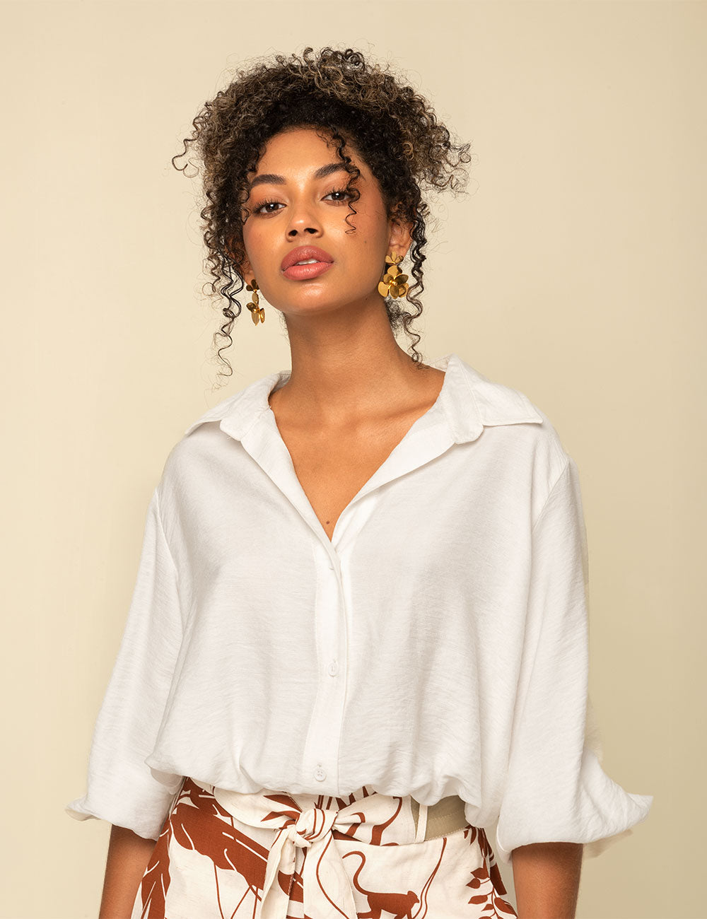 Blusa Maré - Marfil