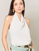 Blusa Halter - Marfil