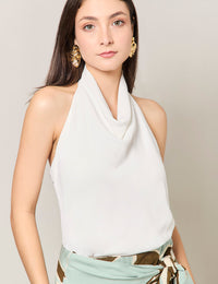 Blusa Halter - Marfil