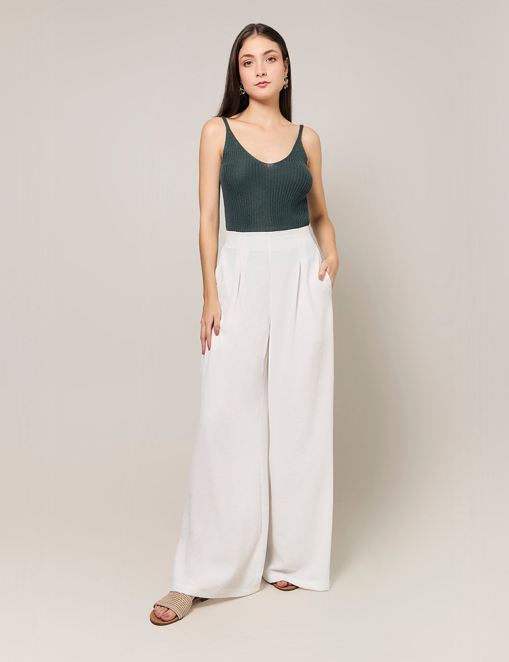 Pantalón Aluna - Marfil