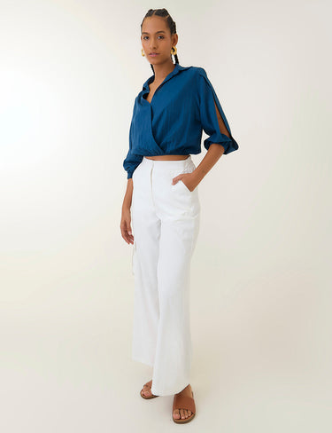 Pantalón Cargo - Marfil