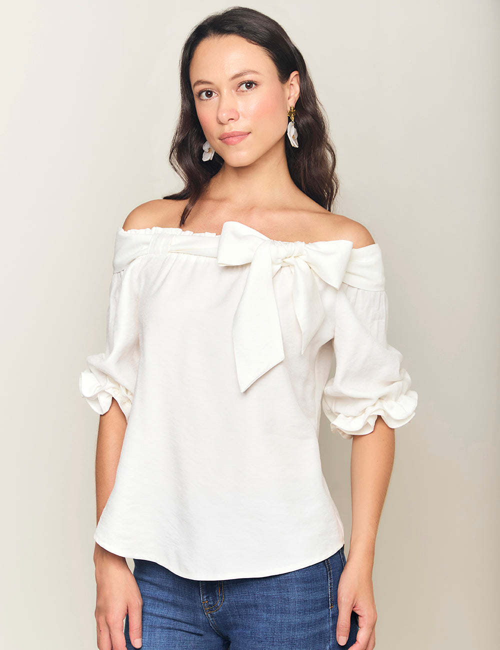 Blusa Brillante - Marfil