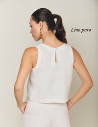 Básica Lino Puro - Marfil