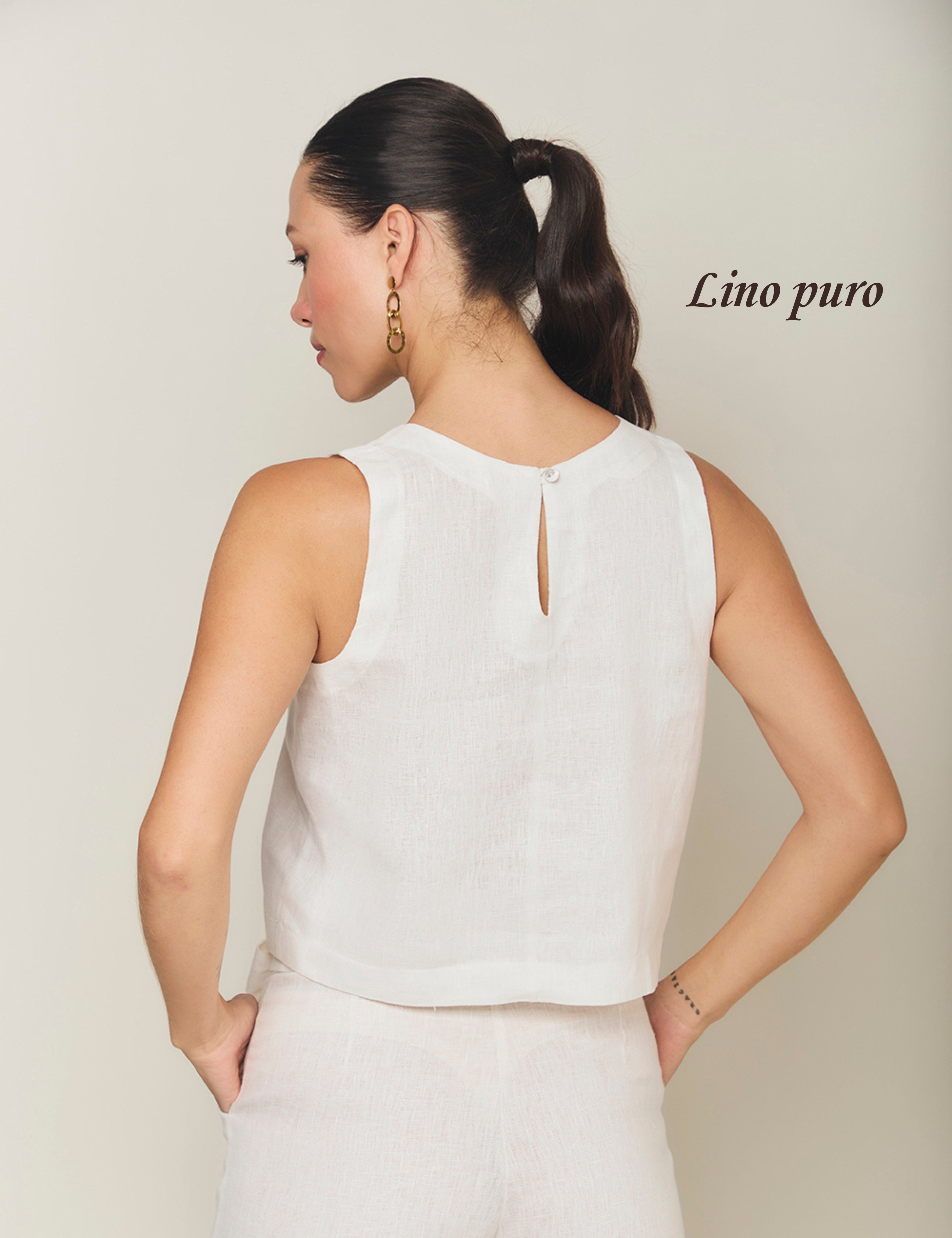 Básica Lino Puro - Marfil