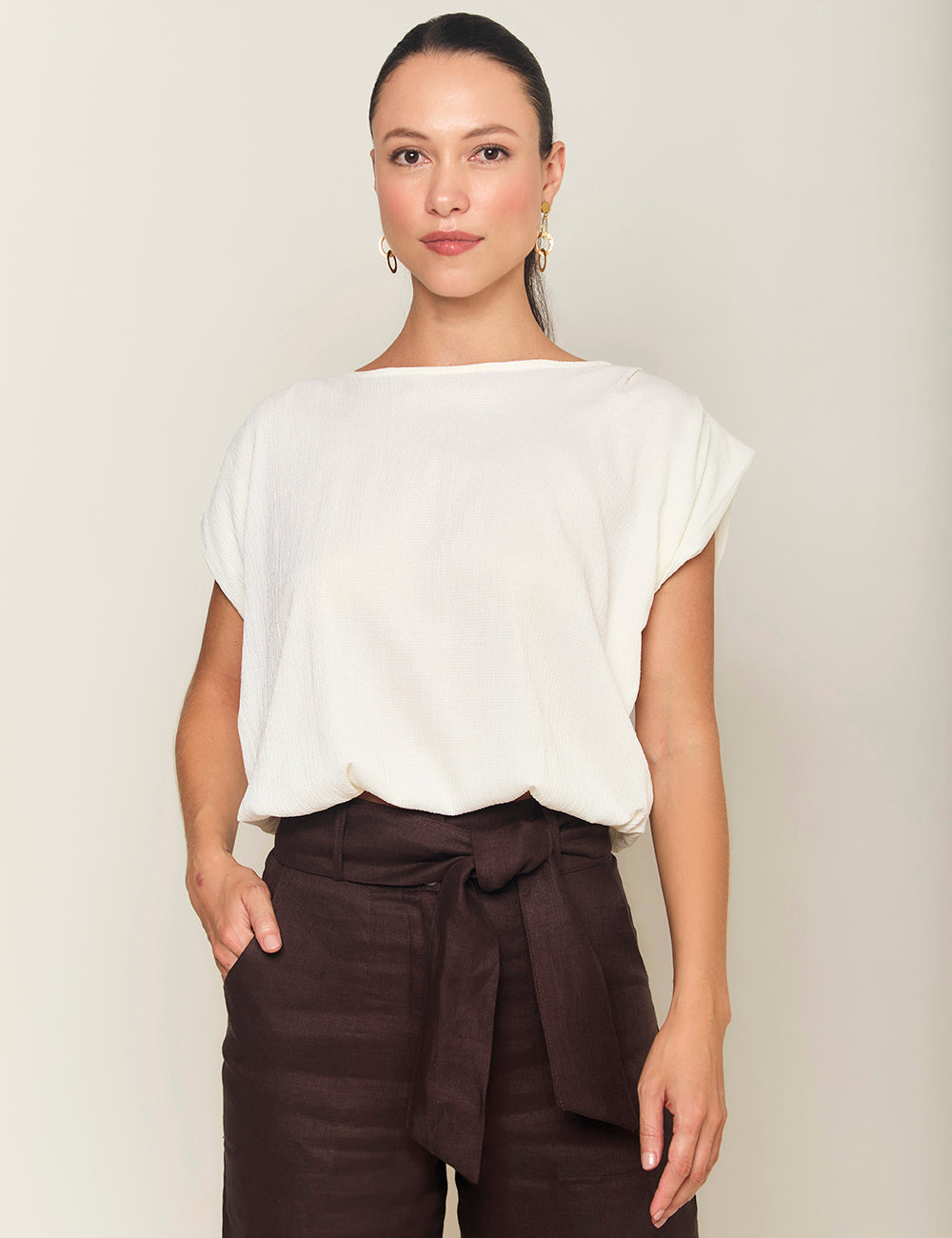 Blusa Alba - Marfil