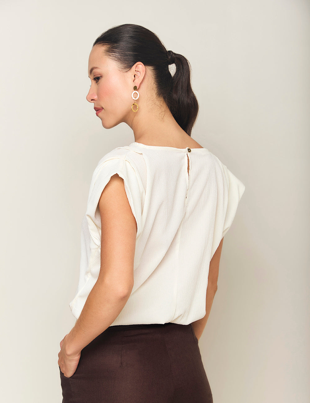 Blusa Alba - Marfil