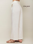 Pantalón Lino Puro - Marfil