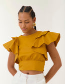 Blusa Petal - Mostaza