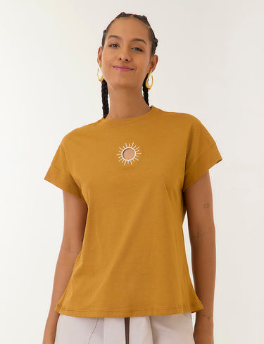 Camiseta Sun - Mostaza
