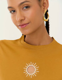 Camiseta Sun - Mostaza