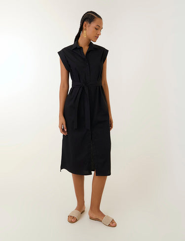 Vestido Poplin- Negro