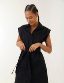 Vestido Poplin- Negro