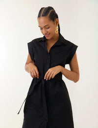 Vestido Poplin- Negro