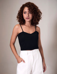 Croptop Esencial - Negro