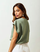 Blusa Natural - Verde