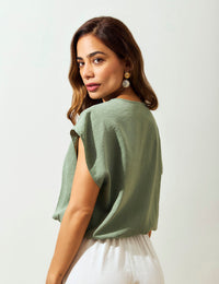 Blusa Natural - Verde
