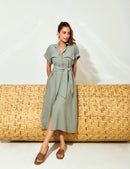 Vestido Natural - Verde