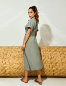 Vestido Natural - Verde