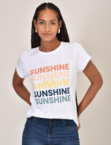 T-shirt Sunshine - Blanco
