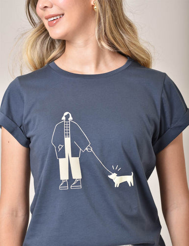 T-shirt Women Dog - Gris