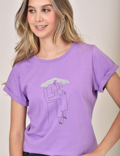 T-shirt Women - Pensamiento - Lila