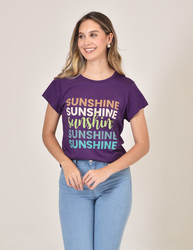 T-shirt Sunshine - Morado