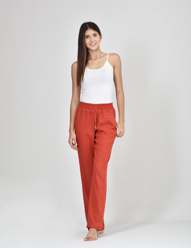 Linen pants - Terracotta